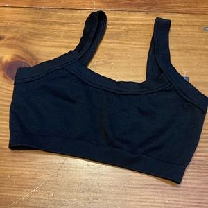 Unworn!! OUT FROM UNDER XL Black Ribbed Pullover Bra UO